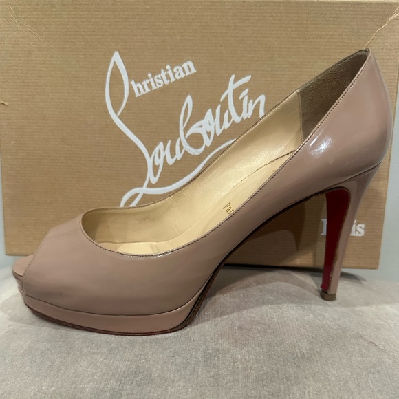 Christian Louboutin Shoes - Christian Louboutin Nude Peep Toe Heels